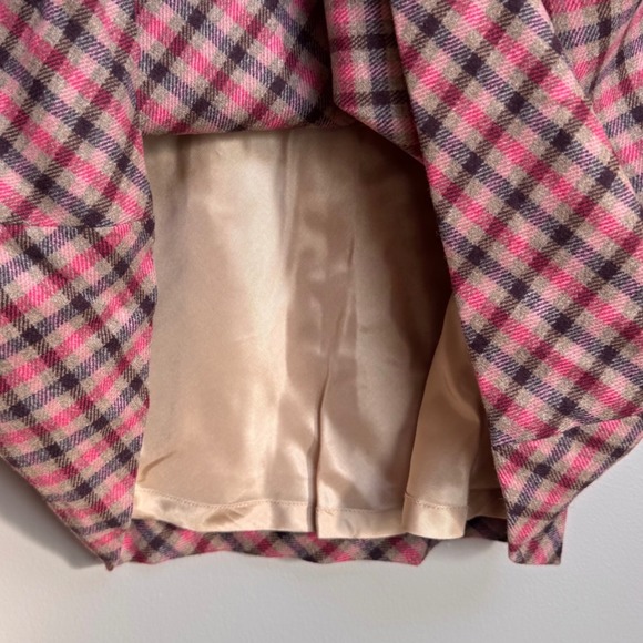 Vintage Casual Corner Womens Plaid Wool A-Line Midi Skirt 8 Preppy Academia Work - Picture 6 of 11